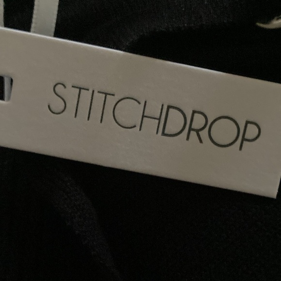 Stitchdrop hooded pullover sweater women’s medium black oversized new - Picture 7 of 15